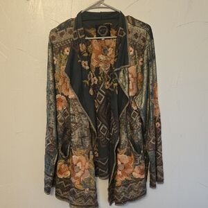 Johnny Was Multicolor Floral Women's Blazer